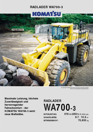Cargadoras de ruedas Komatsu WA700-3