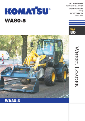 Cargadoras de ruedas Komatsu WA80-5