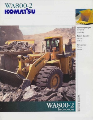 Cargadoras de ruedas Komatsu WA 800-2