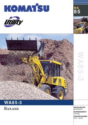 Cargadoras de ruedas Komatsu WA85-3