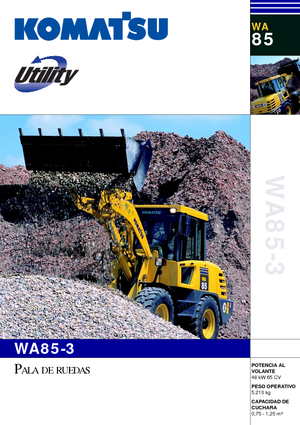 Cargadoras de ruedas Komatsu WA85-3