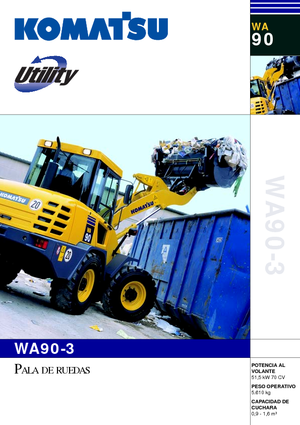 Cargadoras de ruedas Komatsu WA90-3