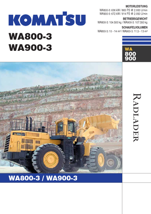 Cargadoras de ruedas Komatsu WA900-3