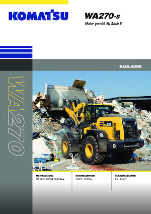 Cargadoras de ruedas Komatsu WA270-8E0