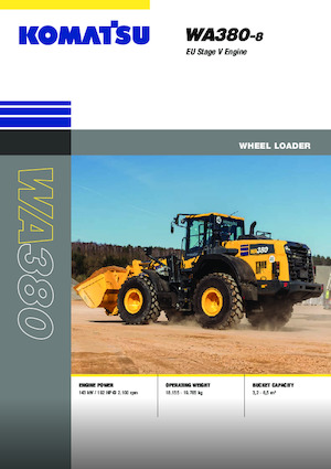 Cargadoras de ruedas Komatsu WA380-8E0