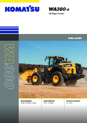 Cargadoras de ruedas Komatsu WA380-8E0