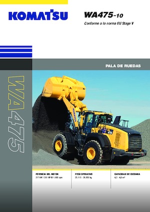Cargadoras de ruedas Komatsu WA475-10E0