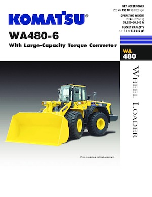 Cargadoras de ruedas Komatsu WA480-6
