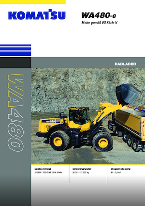Cargadoras de ruedas Komatsu WA480-8E0
