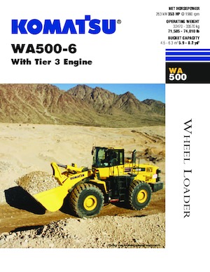 Cargadoras de ruedas Komatsu WA500-6