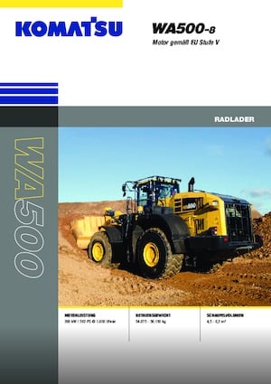 Cargadoras de ruedas Komatsu WA500-8