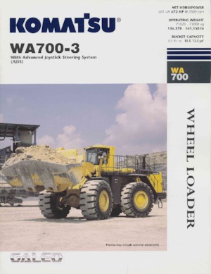 Cargadoras de ruedas Komatsu WA700-3