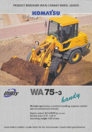 Cargadoras de ruedas Komatsu WA75-3