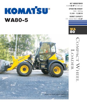Cargadoras de ruedas Komatsu WA80-5