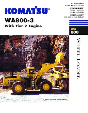 Cargadoras de ruedas Komatsu WA800-3