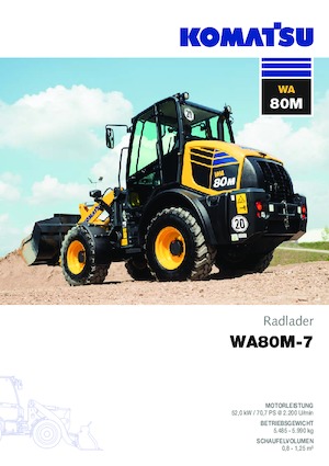 Cargadoras de ruedas Komatsu WA80M-7 