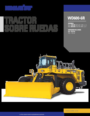 Topadora de ruedas Komatsu WD600-6R