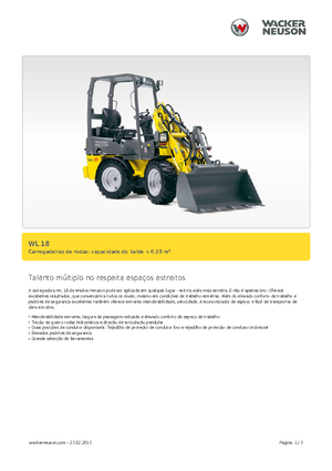 Cargadoras de ruedas Wacker Neuson WL 18