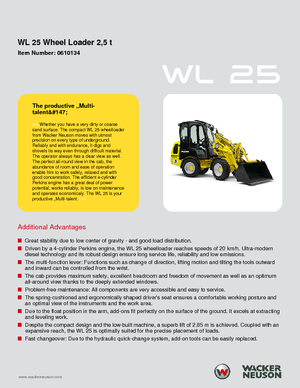 Cargadoras de ruedas Wacker Neuson WL25