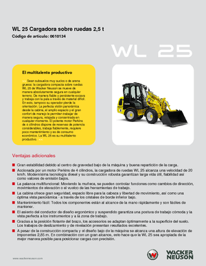 Cargadoras de ruedas Wacker Neuson WL25