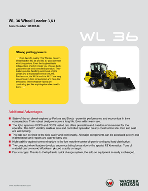 Cargadoras de ruedas Wacker Neuson WL 36
