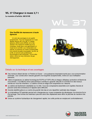 Cargadoras de ruedas Wacker Neuson WL 37