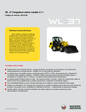 Cargadoras de ruedas Wacker Neuson WL 37
