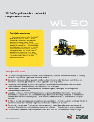 Cargadoras de ruedas Wacker Neuson WL 50