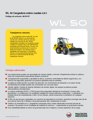 Cargadoras de ruedas Wacker Neuson WL 50