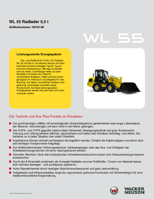 Cargadoras de ruedas Wacker Neuson WL 55
