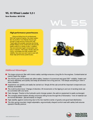 Cargadoras de ruedas Wacker Neuson WL 55