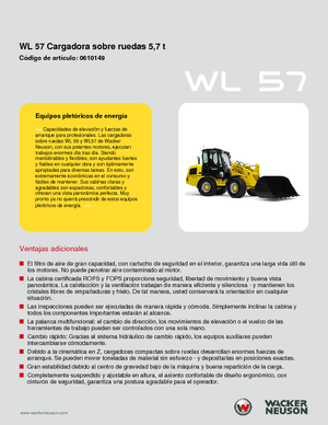 Cargadoras de ruedas Wacker Neuson WL 57