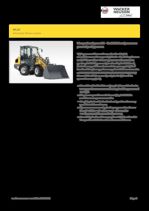 Cargadoras de ruedas Wacker Neuson WL28