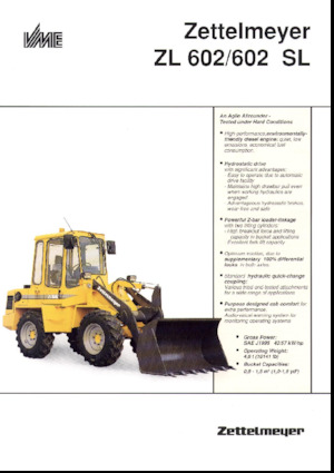 Cargadoras de ruedas Zettelmeyer ZL 602 SL
