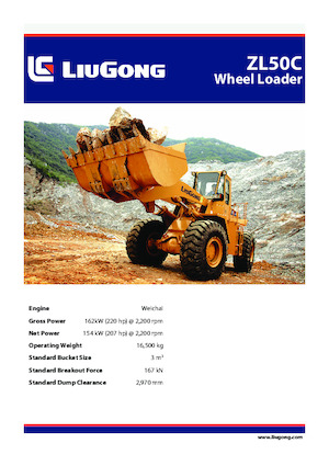 Cargadoras de ruedas Liugong ZL50C 