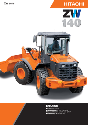 Cargadoras de ruedas Hitachi ZW 140