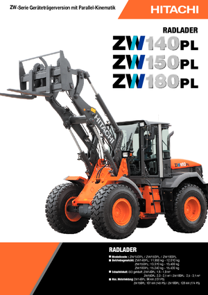 Cargadoras de ruedas Hitachi ZW 180 PL