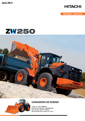 Cargadoras de ruedas Hitachi ZW250-5B