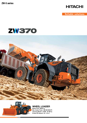 Cargadoras de ruedas Hitachi ZW 370-5
