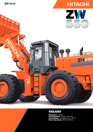 Cargadoras de ruedas Hitachi ZW 550