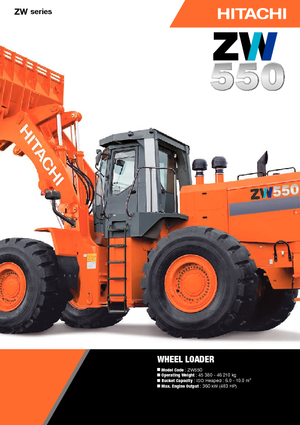Cargadoras de ruedas Hitachi ZW 550