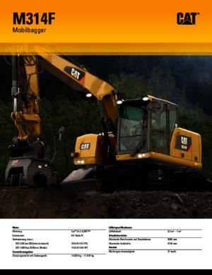 Excavadoras hidráulicas  de ruedas Caterpillar M314F