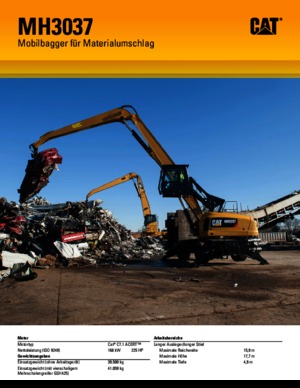 Excavadoras hidráulicas  de ruedas Caterpillar MH 3037