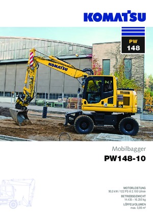 Excavadoras hidráulicas  de ruedas Komatsu PW148-10
