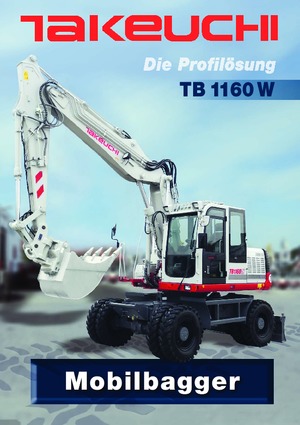Excavadoras hidráulicas  de ruedas Takeuchi TB 1160 W