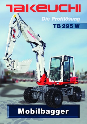 Excavadoras hidráulicas  de ruedas Takeuchi TB 295 W
