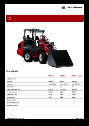 Mini cargador frontal Weidemann 1350 CC