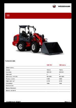 Cargadoras de ruedas Weidemann 1880