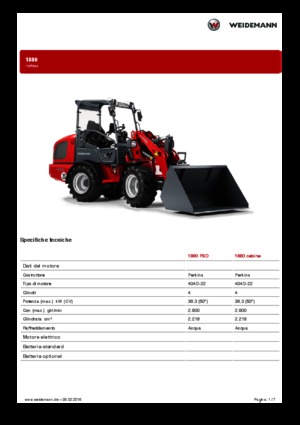 Cargadoras de ruedas Weidemann 1880