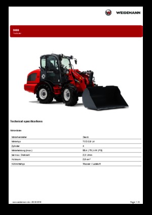 Cargadoras de ruedas Weidemann 3080